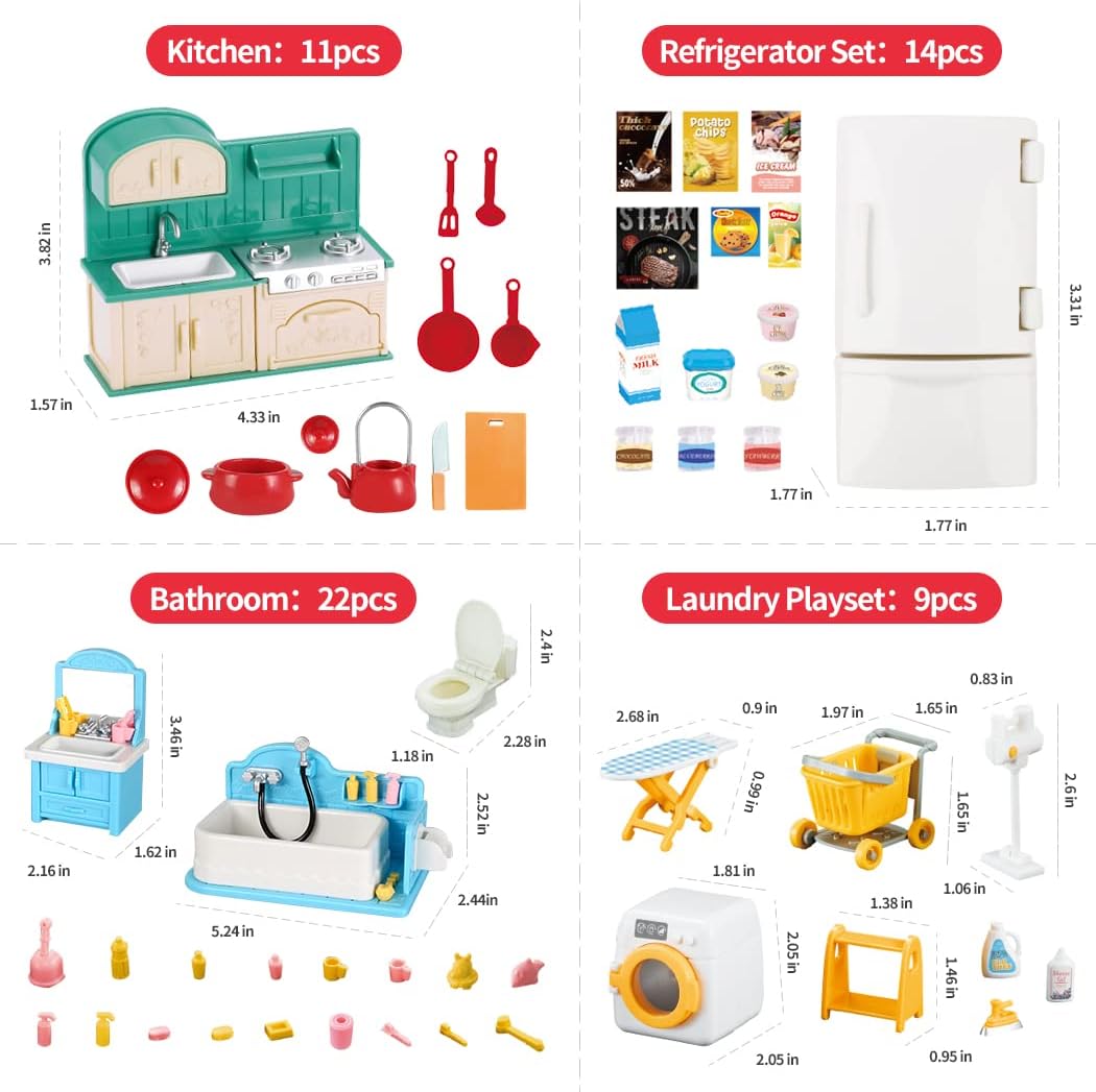 Dollhouse Furniture Set Doll H - огляд і ціна Baby Clothing Washing Machine