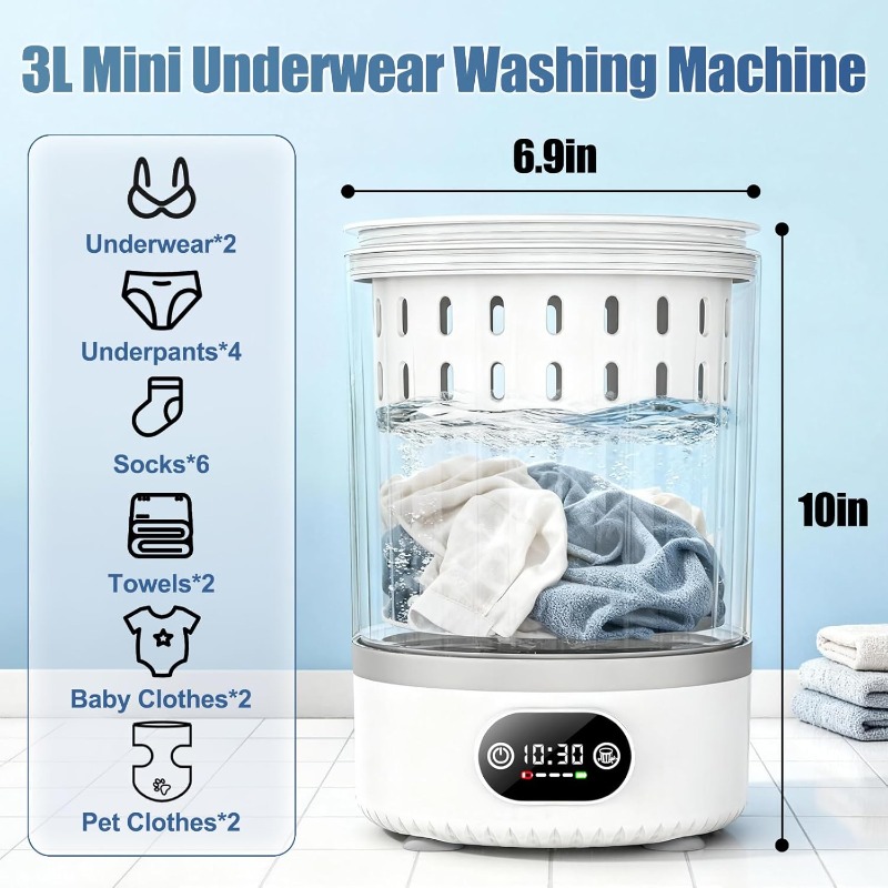 3L Mini Washing Machine,3 In 1 - огляд і ціна Baby Clothing Washing Machine